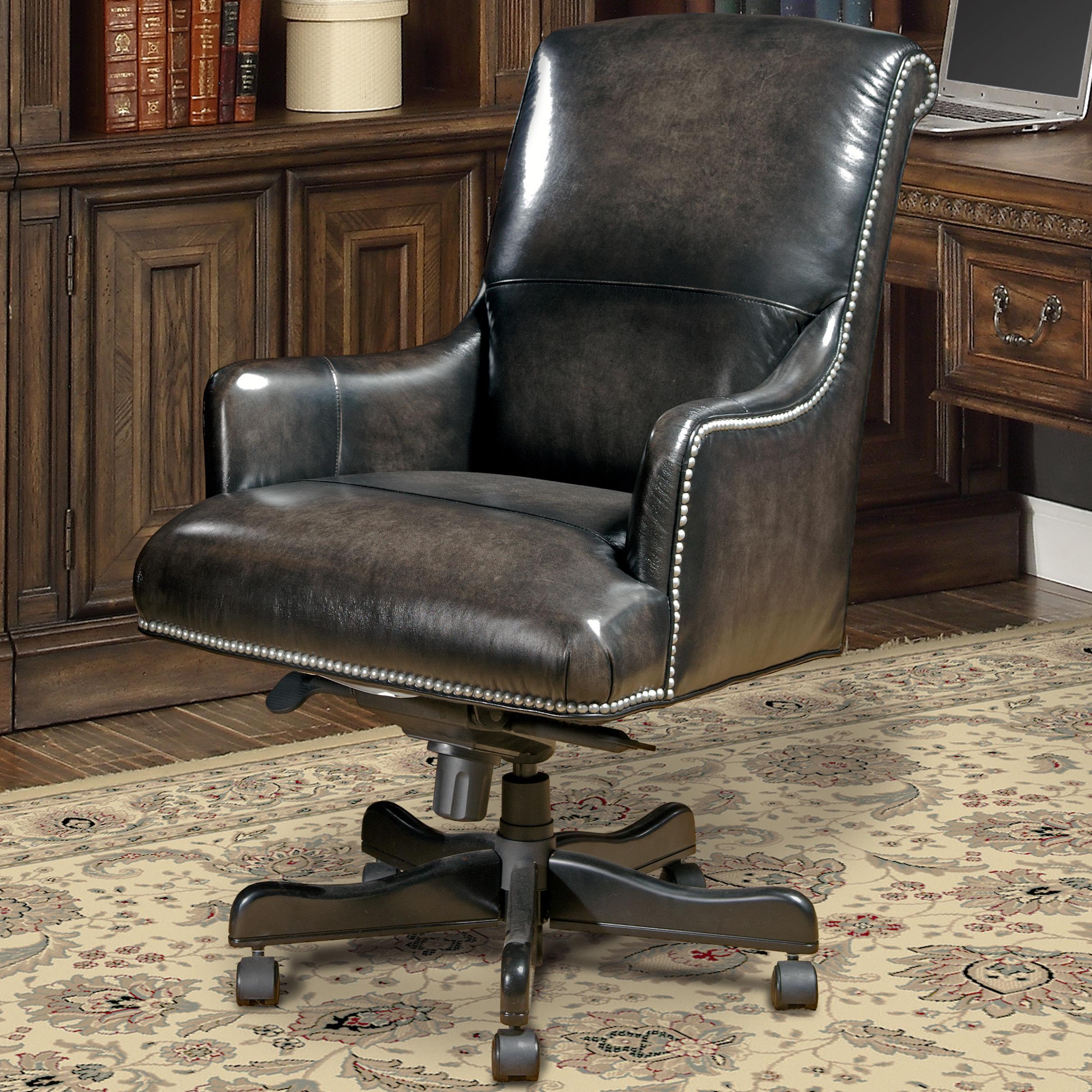 Parker House Prestige DDC106BR Traditional Leather Desk Chair with